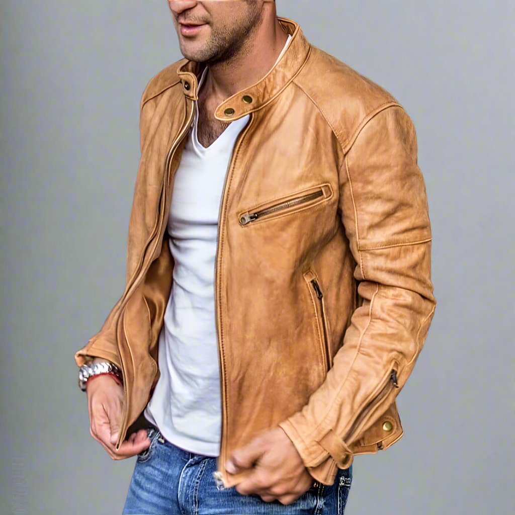 Max Lederjacke | Elegante und wetterfeste Jacke für Herren