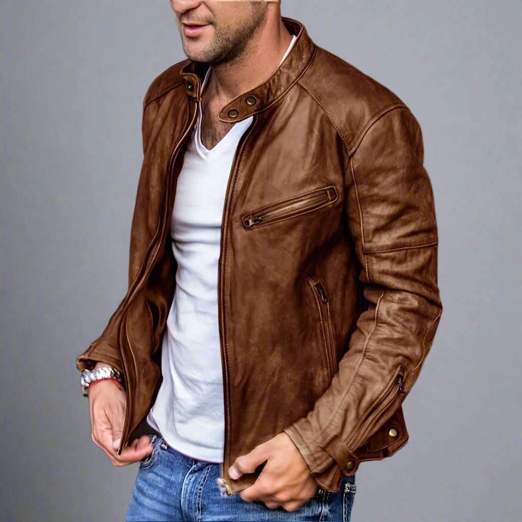 Max Lederjacke | Elegante und wetterfeste Jacke für Herren