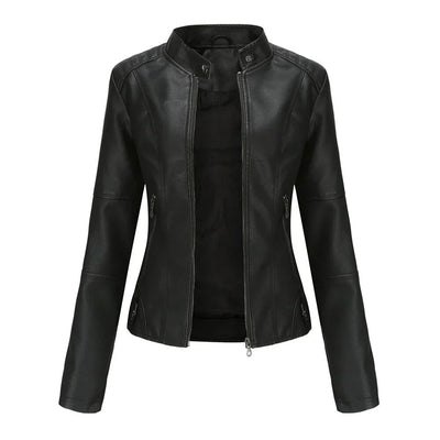 Meli -  damen lederjacke mit mao
