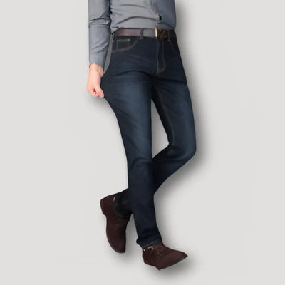 Schlanke-Passform Jeansstoff Hosen für Herren