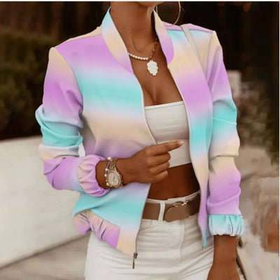 Heidi-Mode | Retro bedruckte Bomberjacke