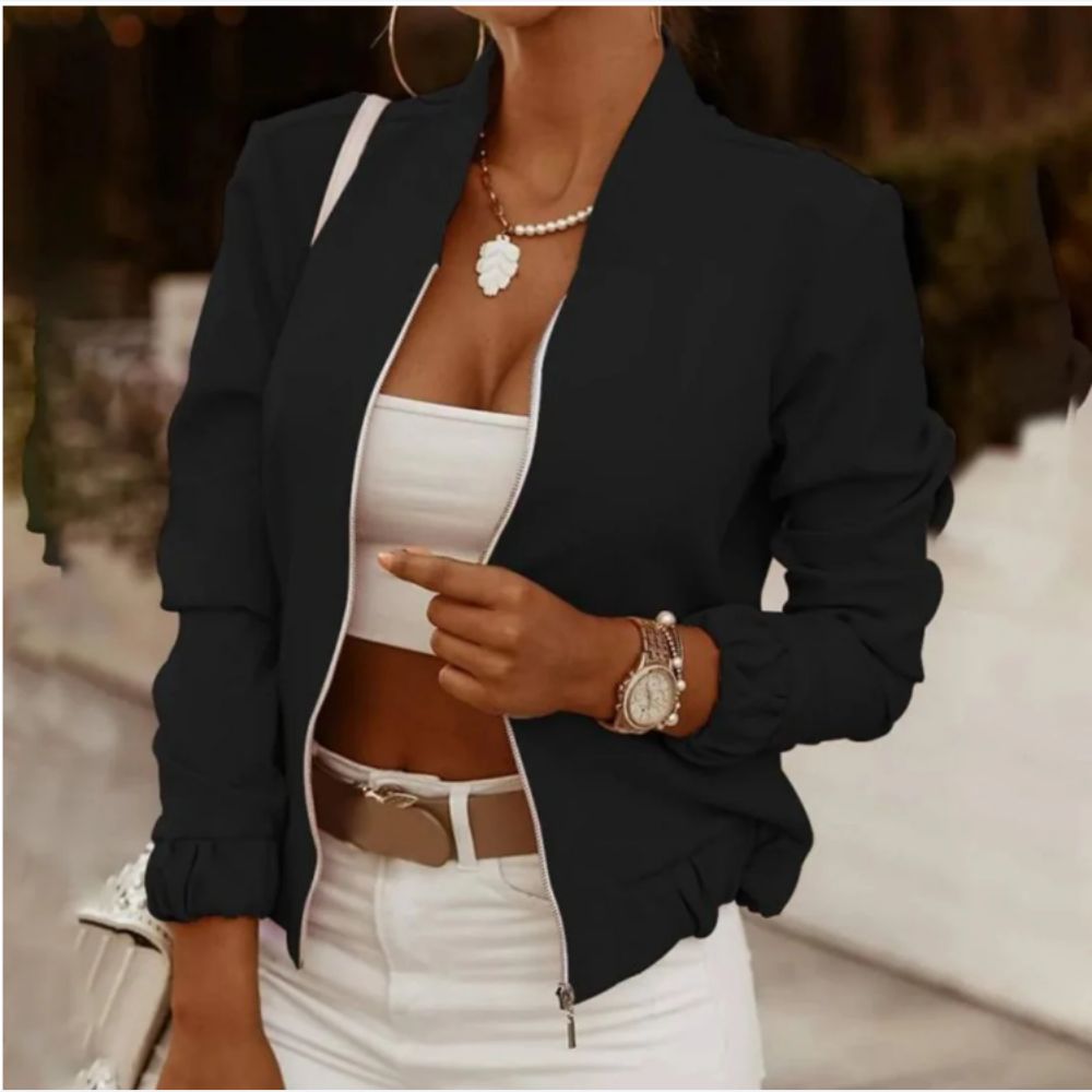 Heidi-Mode | Retro bedruckte Bomberjacke