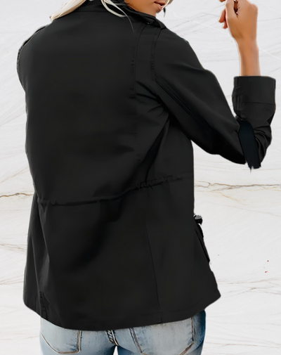 ElenorStyle | Elegante Langärmlige Jacke mit 4 praktischen Taschen für Damen