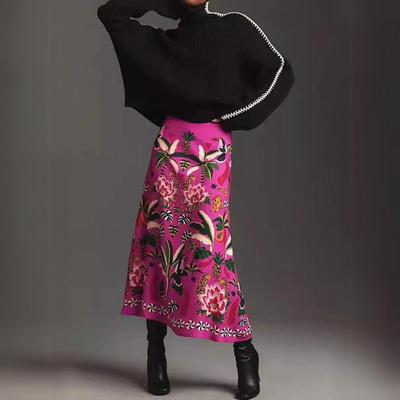 Heidi-Mode | Eleganter Midirock Mit Print