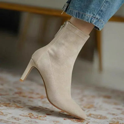 Atelier Stiefel | Moderne Wildlederstiefel mit hohem Absatz für Damen
