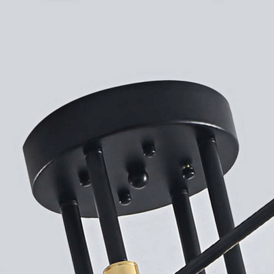 Moderne LED-Deckenleuchte Schwarz und Gold für Wohnzimmer und Schlafzimmer – Warmweiße Beleuchtung 15-20 m²