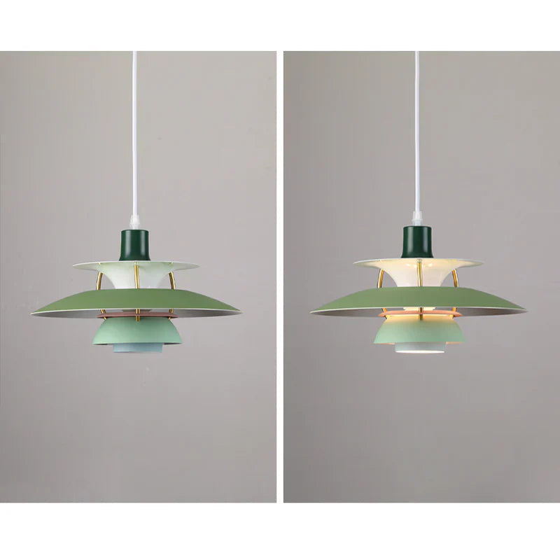 Moderne LED-Hängelampe in Farbenfrohem Metalldesign für Esstisch und Wohnbereiche – Energiesparend, E27 Fassung