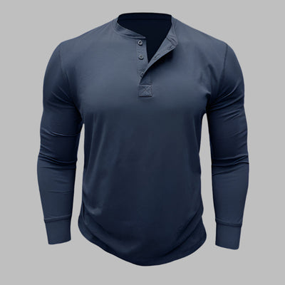 Langarm Henley T-shirt für Herren – Modernes Langarmshirt Für Sommer