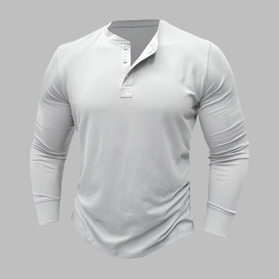 Langarm Henley T-shirt für Herren – Modernes Langarmshirt Für Sommer