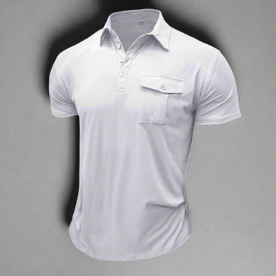 Poloshirt für Herren – Modernes Sommer Polo mit Brusttasche Für Sommer