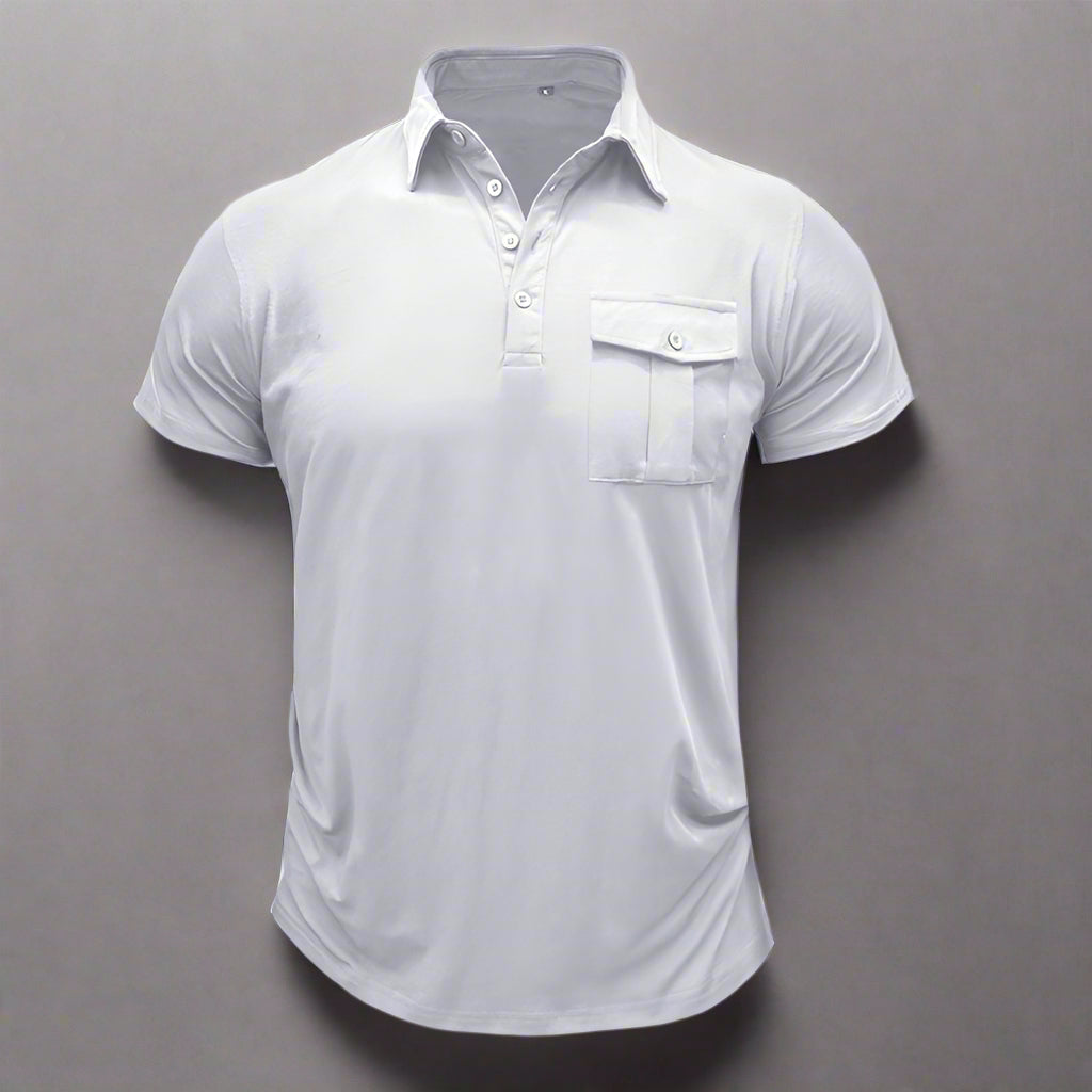 Poloshirt für Herren – Modernes Sommer Polo mit Brusttasche Für Sommer