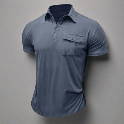 Poloshirt für Herren – Modernes Sommer Polo mit Brusttasche Für Sommer