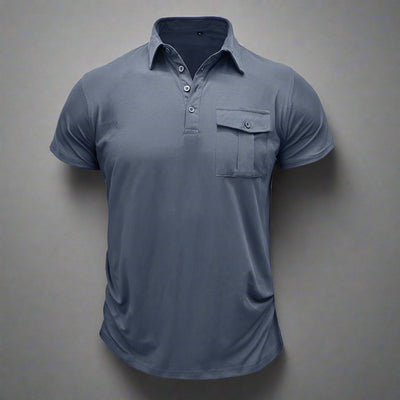 Poloshirt für Herren – Modernes Sommer Polo mit Brusttasche Für Sommer