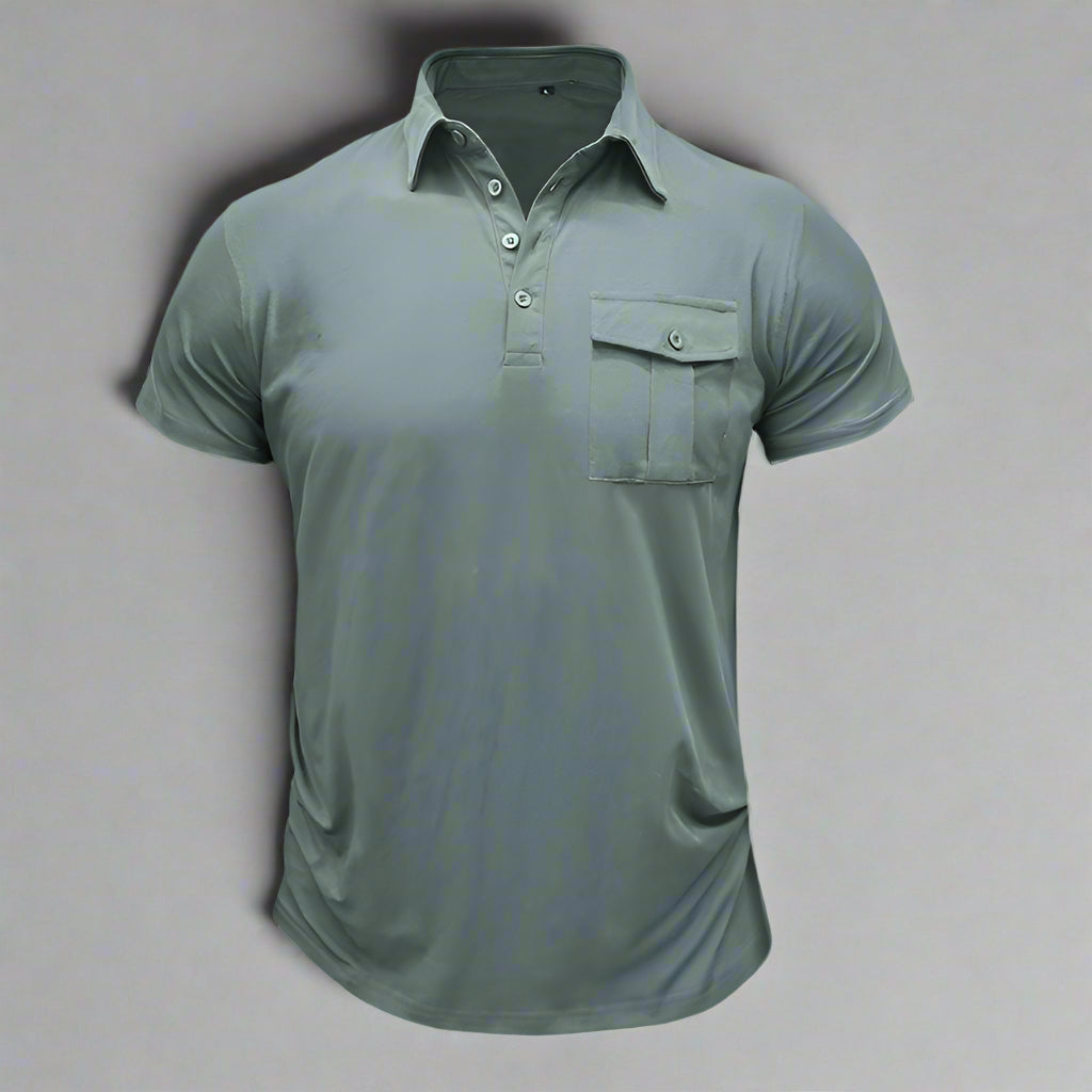 Poloshirt für Herren – Modernes Sommer Polo mit Brusttasche Für Sommer
