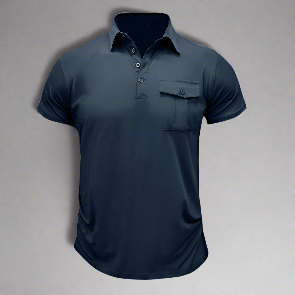Poloshirt für Herren – Modernes Sommer Polo mit Brusttasche Für Sommer
