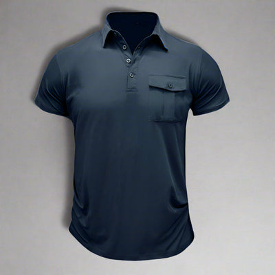 Poloshirt für Herren – Modernes Sommer Polo mit Brusttasche Für Sommer