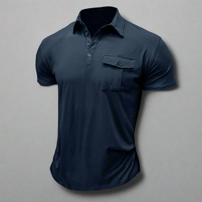 Poloshirt für Herren – Modernes Sommer Polo mit Brusttasche Für Sommer
