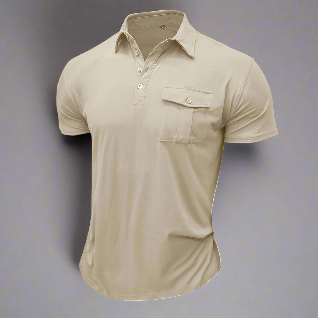 Poloshirt für Herren – Modernes Sommer Polo mit Brusttasche Für Sommer