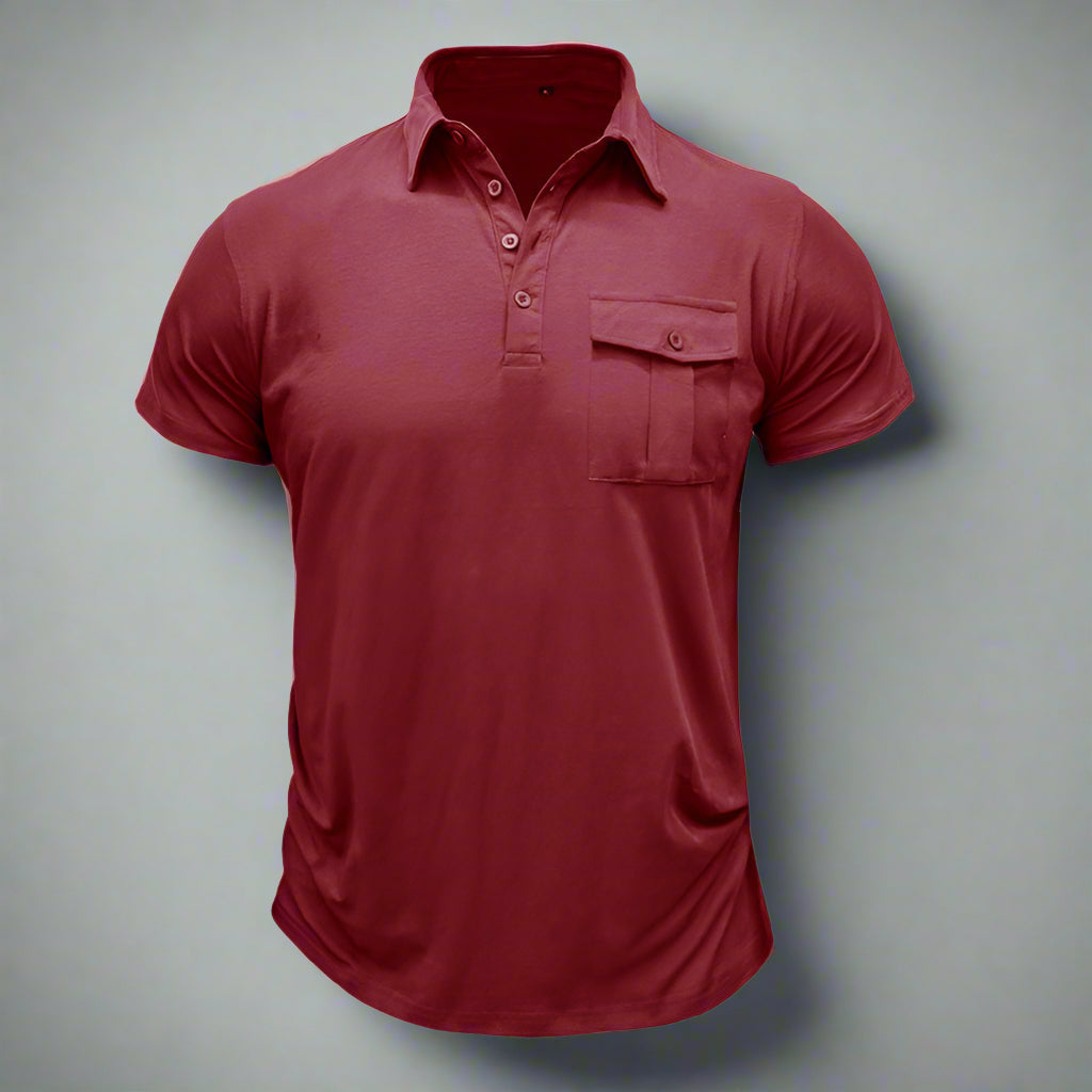 Poloshirt für Herren – Modernes Sommer Polo mit Brusttasche Für Sommer