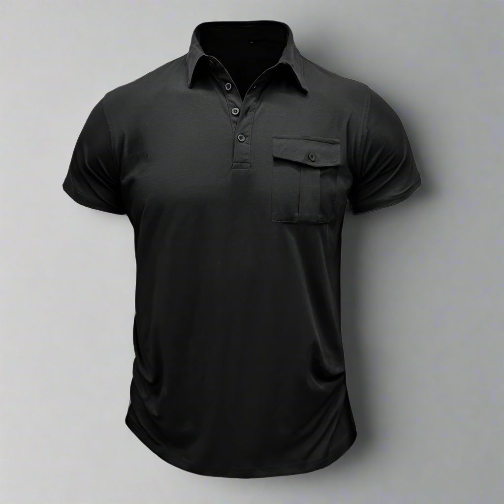 Poloshirt für Herren – Modernes Sommer Polo mit Brusttasche Für Sommer