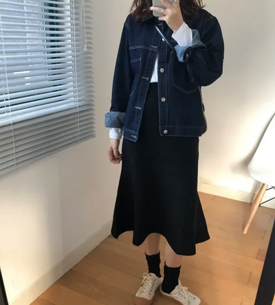 Jeansjacke für Damen – Modische Denim Übergangsjacke mit Knöpfen