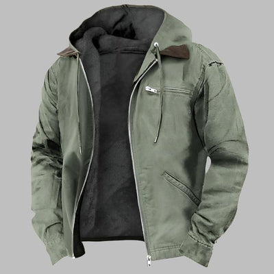 Max Freizeitjacke | Premium Baumwolle Übergangsjacke Mit Fleece Und Kapuze