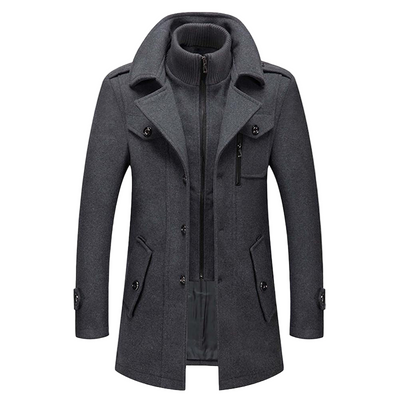 Stylischer Herrenmantel mit langen Ärmeln, ideal für den Winter und die Übergangszeit