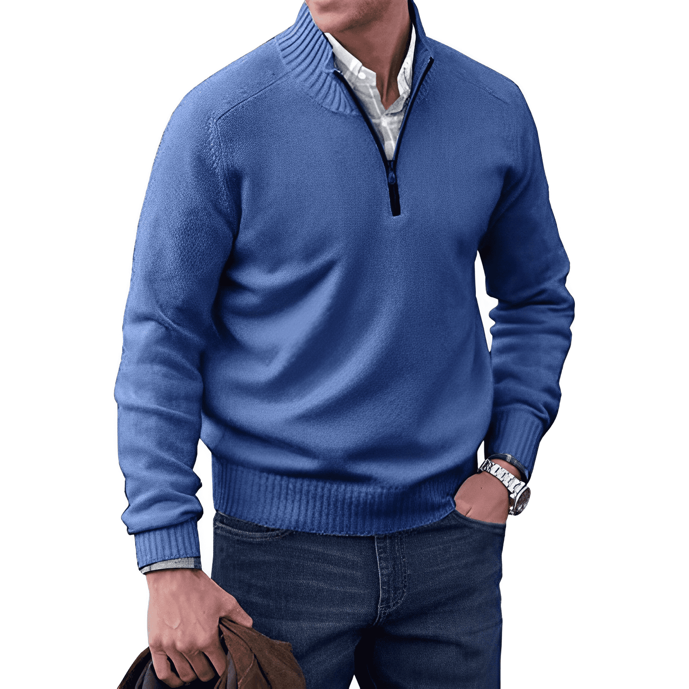 NICK ELEGANTER PULLOVER MIT REISSVERSCHLUSS