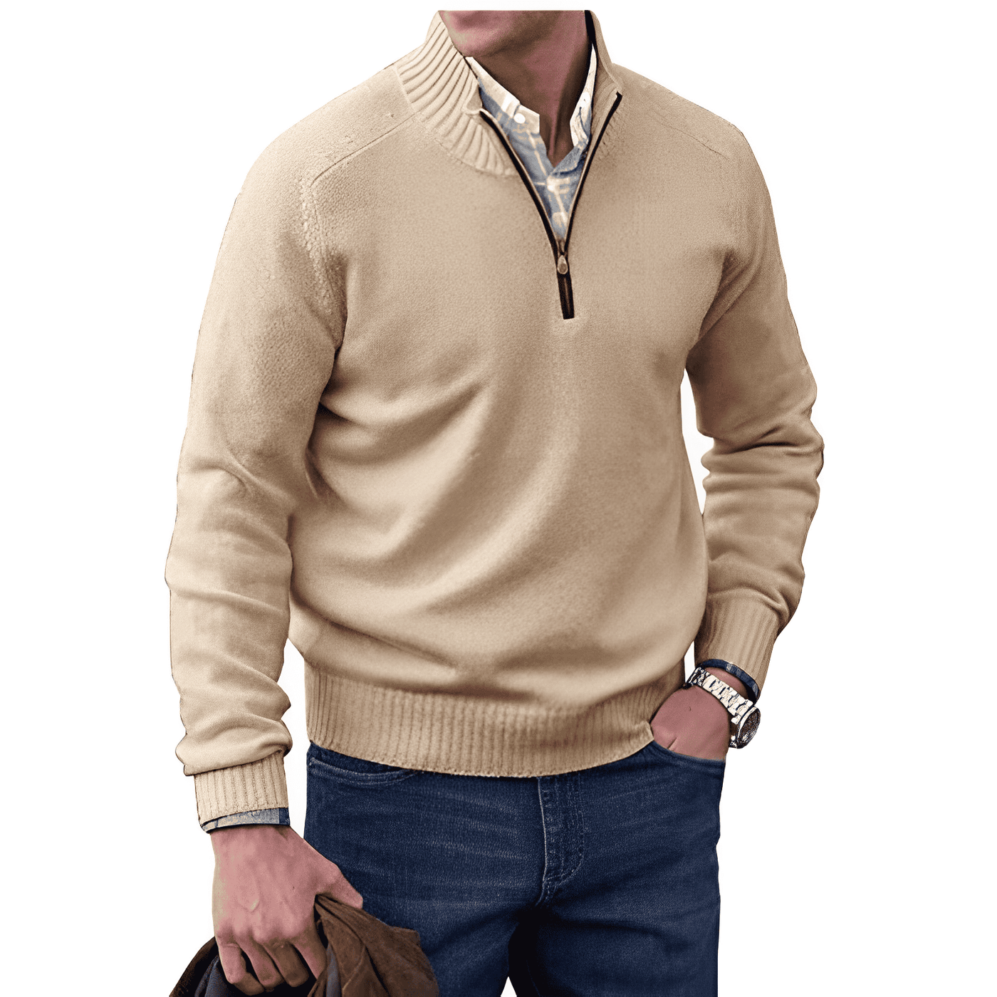 NICK ELEGANTER PULLOVER MIT REISSVERSCHLUSS