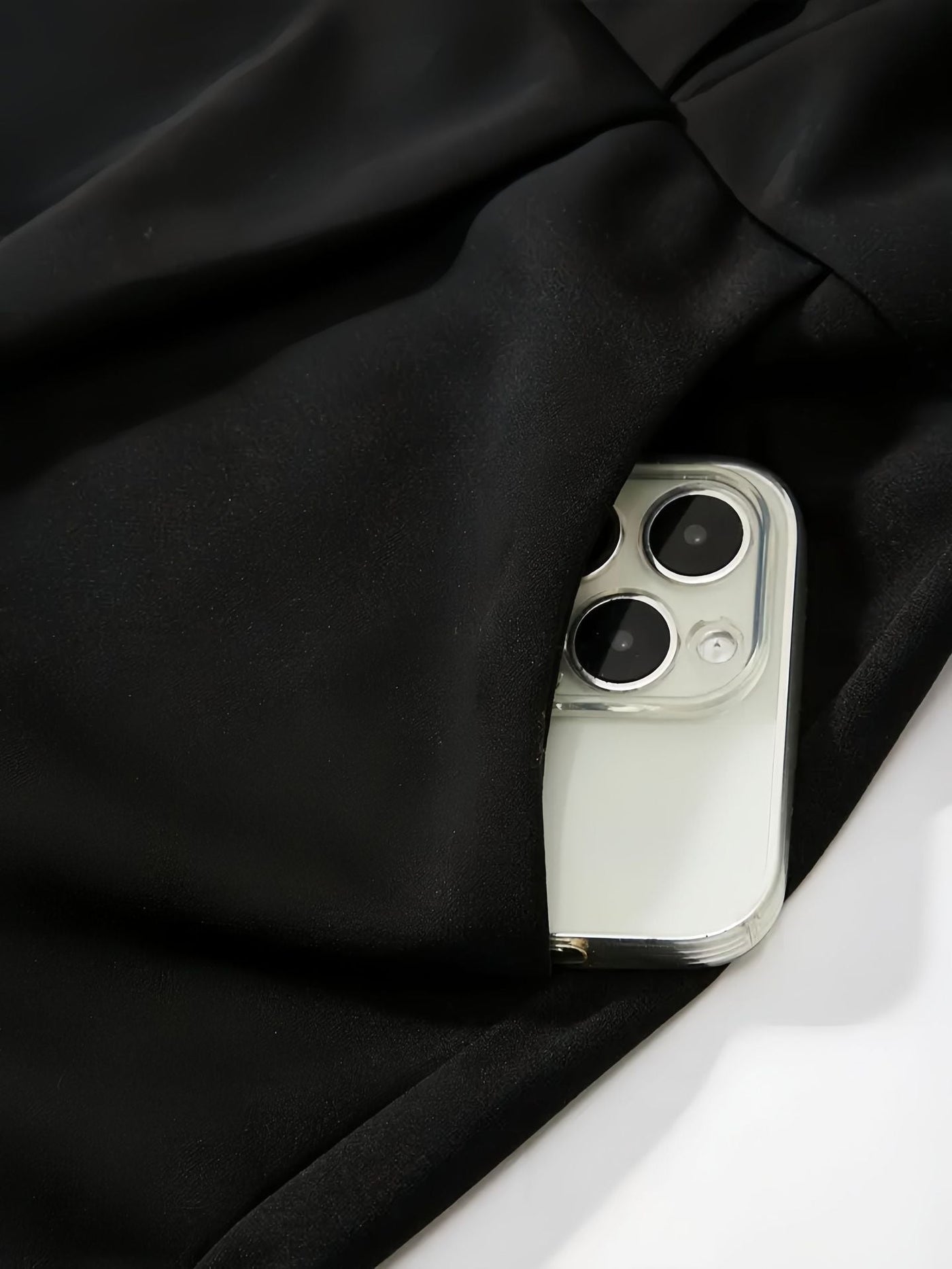 Natalia | Schwarzes Midi Kleid mit Gürtel