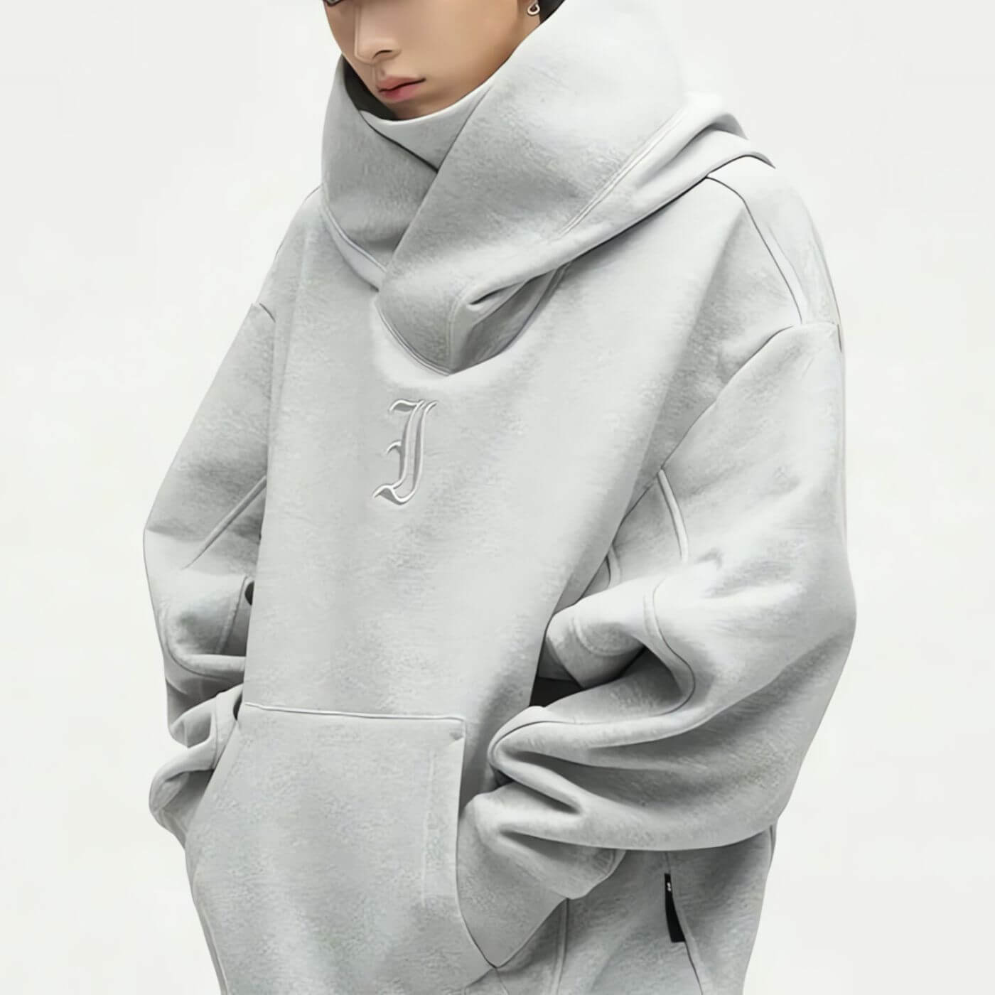 Ninja-Kapuzenpullover | Übergroßer doppellagiger Kapuzenpullover