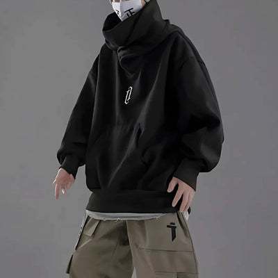 Ninja-Kapuzenpullover | Übergroßer doppellagiger Kapuzenpullover