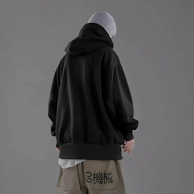 Ninja-Kapuzenpullover | Übergroßer doppellagiger Kapuzenpullover