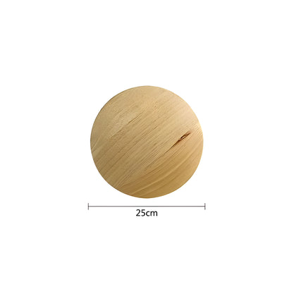 Runde LED-Wandlampe aus Holz – Modernes, Natürliches Design für Wohnzimmer & Schlafzimmer