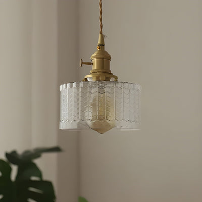 CrystalWave Light – Retro Kurze Zylinder LED Pendelleuchte