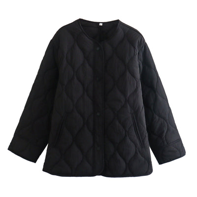Sivya | Gestepptes Baumwolljacke Mit Rundhalsausschnitt