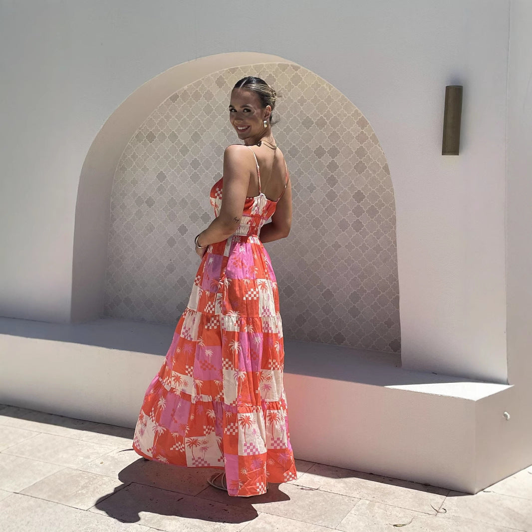 Damen Ärmellos Maxikleid Mit Spaghetti-Trägern Für Sommer - Jarla