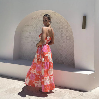 Damen Ärmellos Maxikleid Mit Spaghetti-Trägern Für Sommer - Jarla