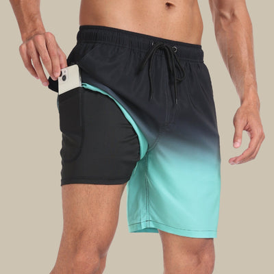 Badeshorts für Herren - Schnelltrocknende Boardshorts mit Handytasche