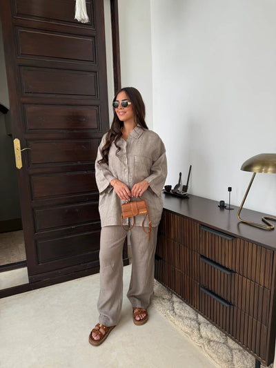 Heidi-Mode | Lässig Lockere Schicke Set - Bluse+Hose