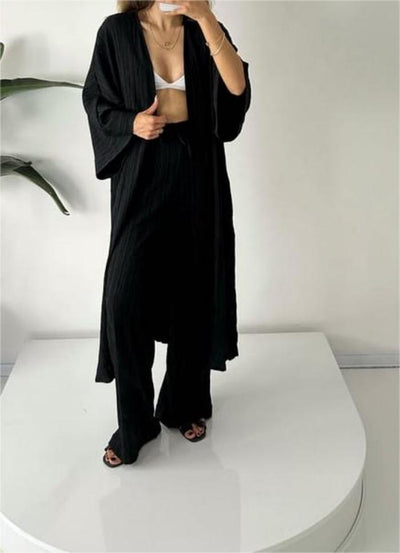 Ramona - Entspanntes Set aus Strickjacke und Hose