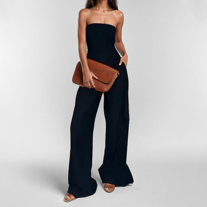 Salza -Elegantes Damen Jumpsuit Festlich Trägerlos