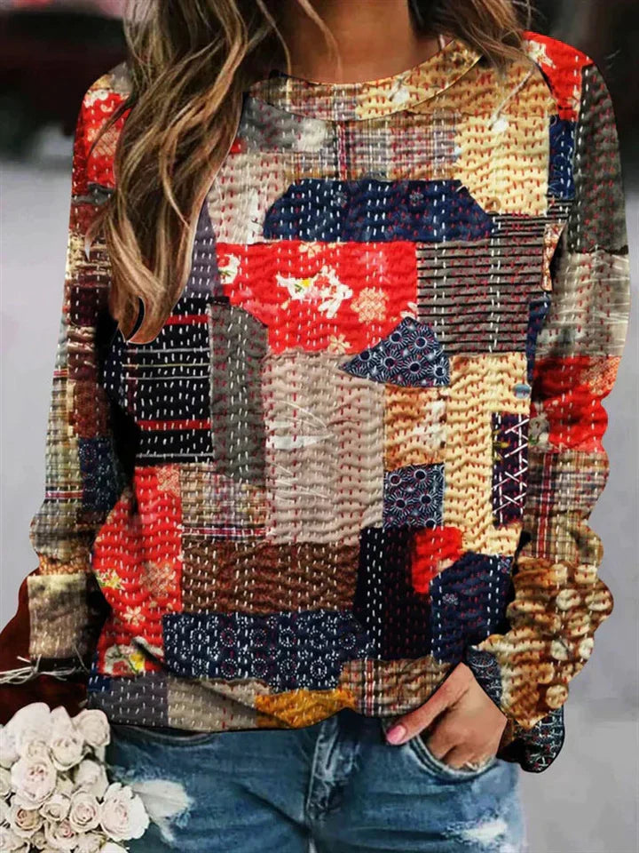 Heidi-Mode | Strick Gemusterter Weicher Pullover