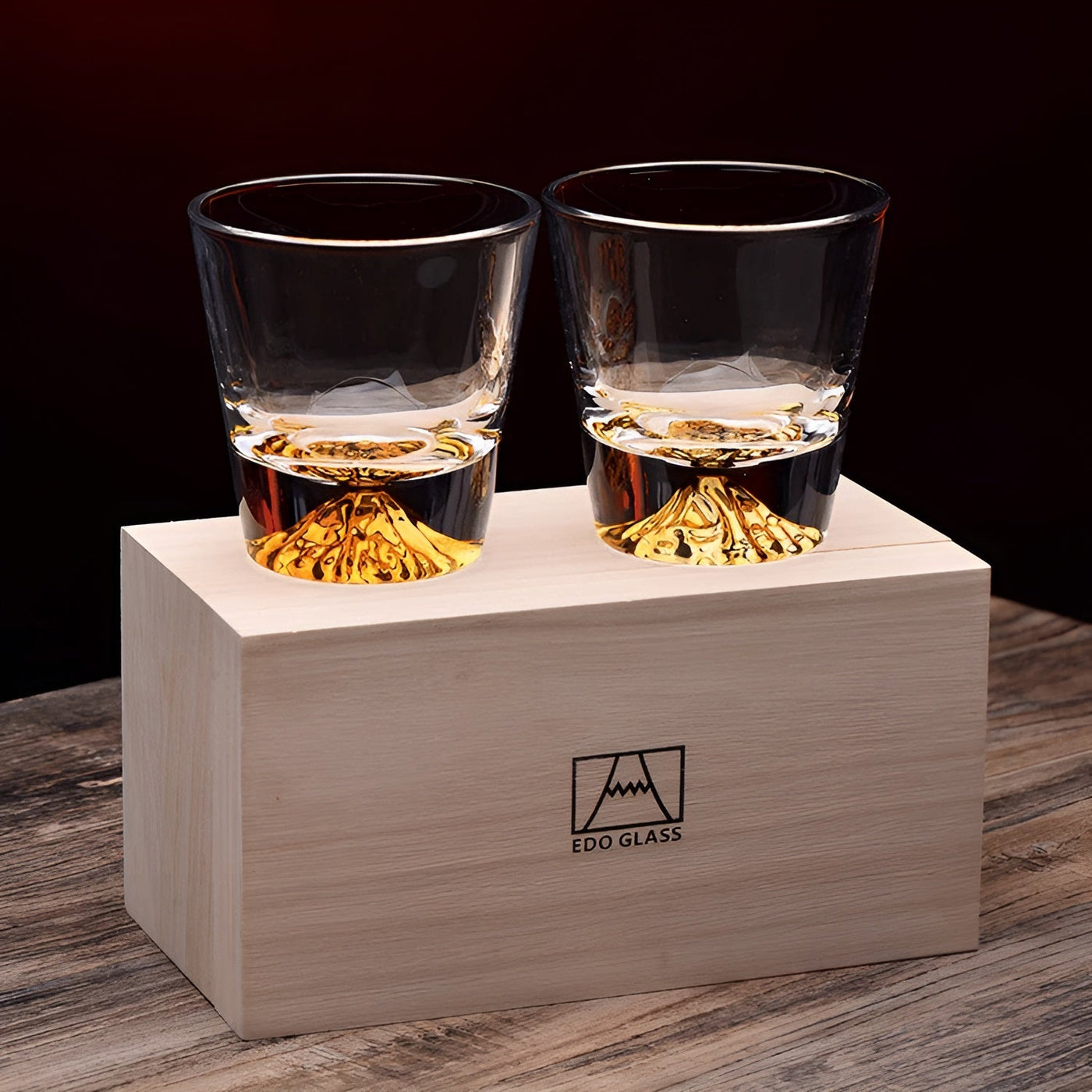 Whiskygläser mit Mount-Fuji-Design – Elegantes Set für Genießer