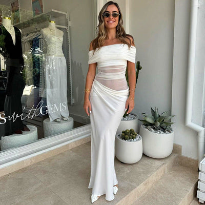 Bella | Langes Kleid aus Spitze Asymmetrisch