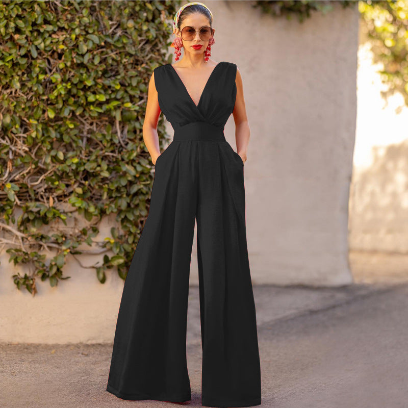 Eleganter Ärmellos Damen Jumpsuit - Elisaveta