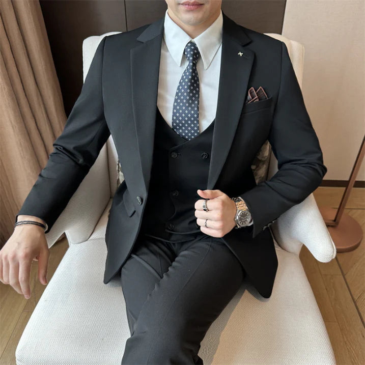 Herren Klassisch 3-teiliges Hochzeitsgast Anzug Set | Elegante