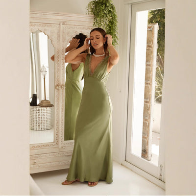 Damen Abendkleid Lang Mit Slim Fit - Benedicte