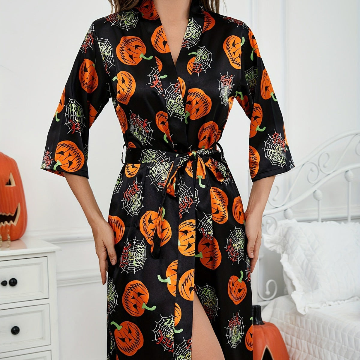 Kürbis Kimono Robe Halloween Kostüm