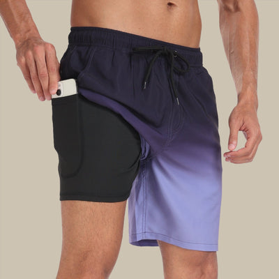 Badeshorts für Herren - Schnelltrocknende Boardshorts mit Handytasche